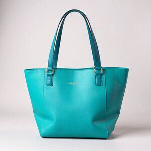 Vera Bradley Teal Pebbled Leather Tote